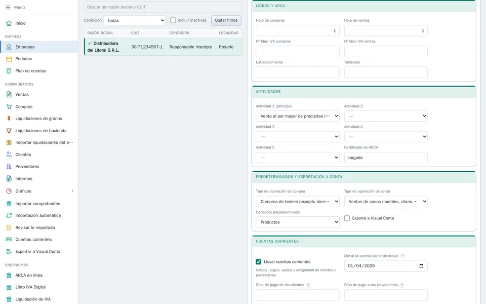 La ficha de la empresa